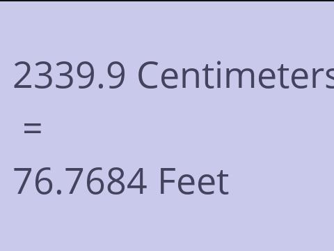 2339.9 CM TO FEET