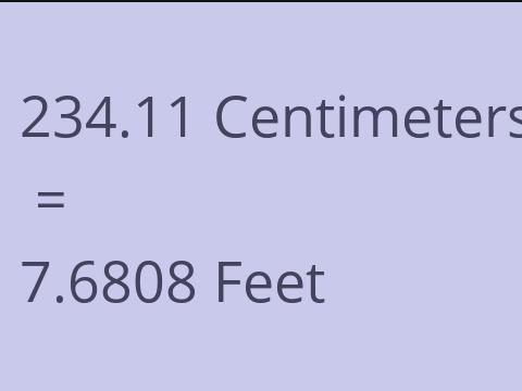 234.11 CM TO FEET