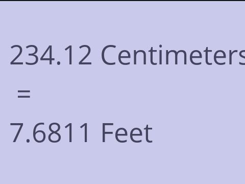 234.12 CM TO FEET