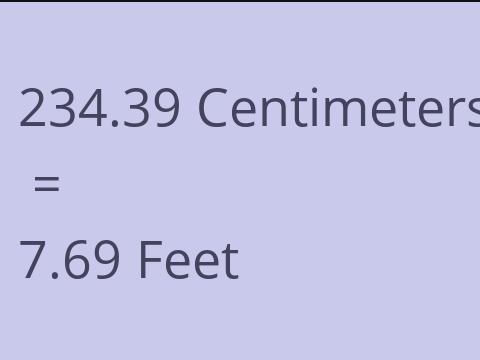 234.39 CM TO FEET