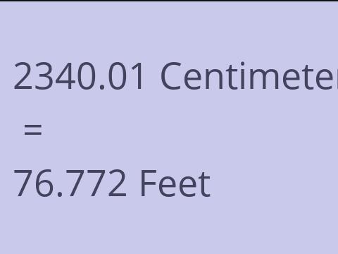 2340.01 CM TO FEET