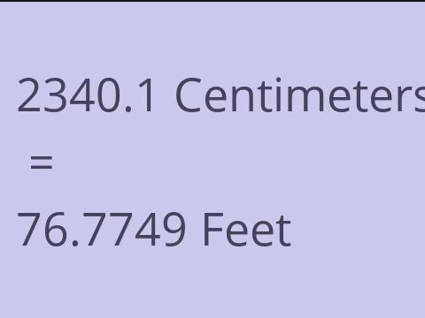 2340.1 CM TO FEET