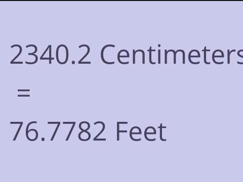 2340.2 CM TO FEET