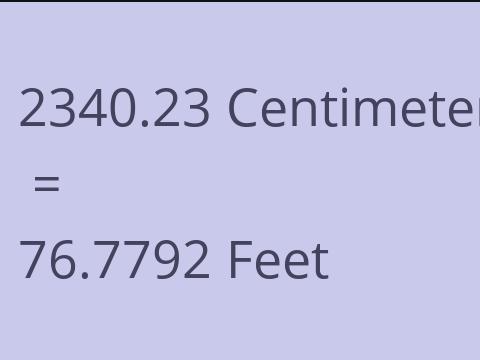 2340.23 CM TO FEET