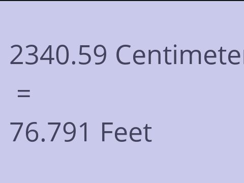 2340.59 CM TO FEET