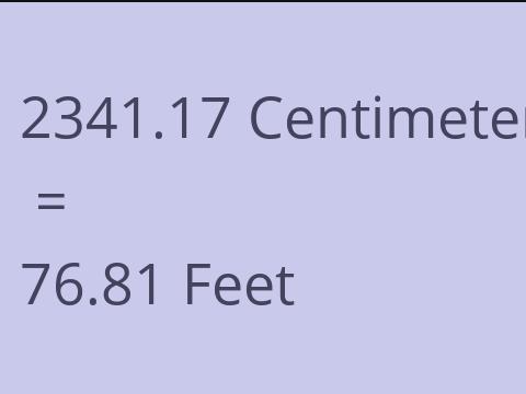 2341.17 CM TO FEET