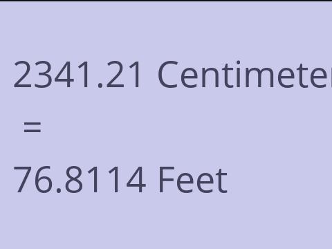 2341.21 CM TO FEET
