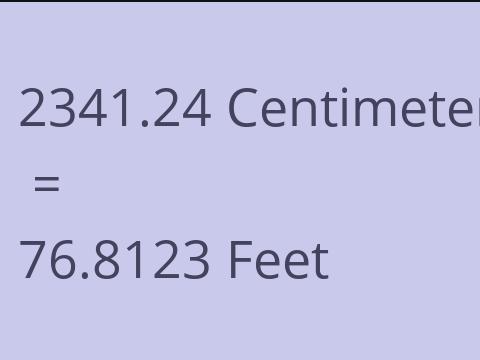 2341.24 CM TO FEET