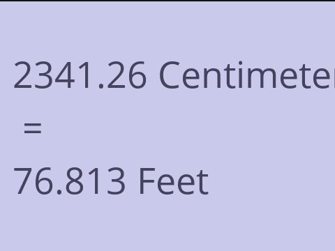 2341.26 CM TO FEET