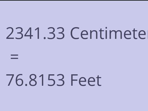 2341.33 CM TO FEET