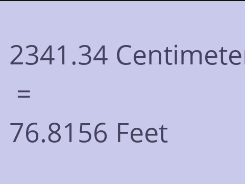 2341.34 CM TO FEET