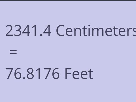 2341.4 CM TO FEET