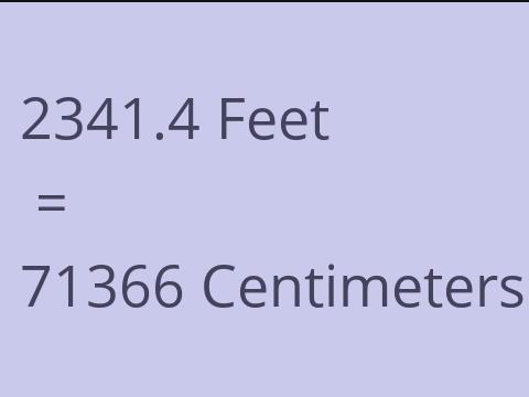 2341.4 FEET TO CM