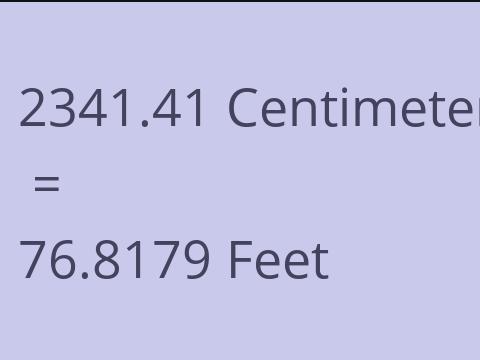 2341.41 CM TO FEET
