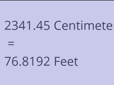 2341.45 CM TO FEET