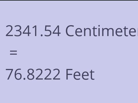 2341.54 CM TO FEET