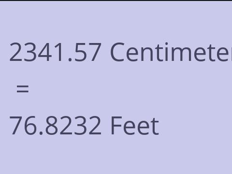 2341.57 CM TO FEET
