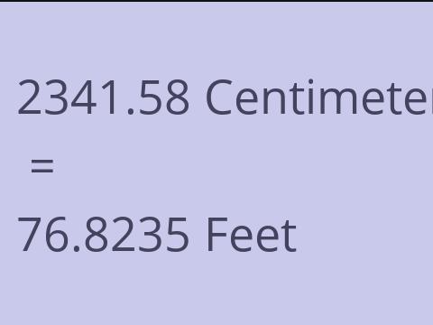 2341.58 CM TO FEET