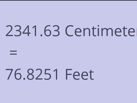 2341.63 CM TO FEET