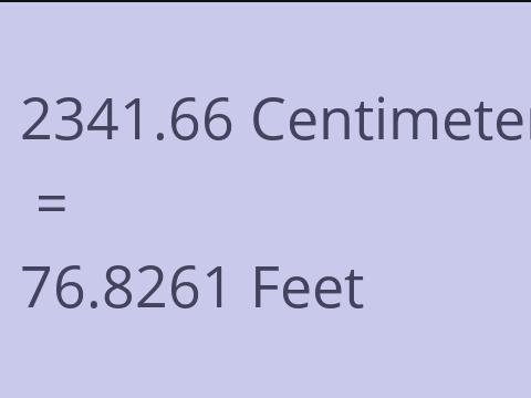 2341.66 CM TO FEET