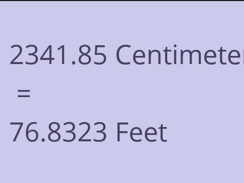 2341.85 CM TO FEET