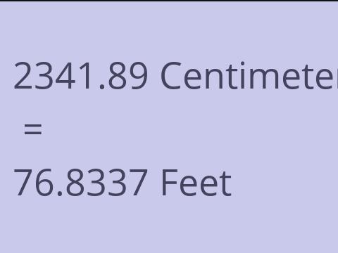 2341.89 CM TO FEET