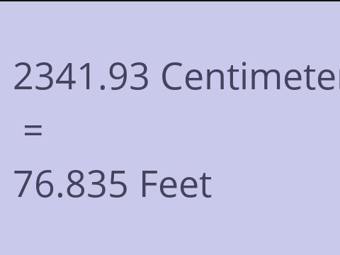 2341.93 CM TO FEET