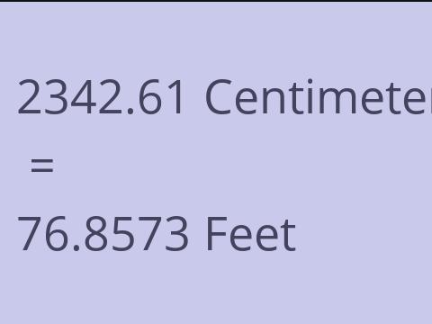 2342.61 CM TO FEET