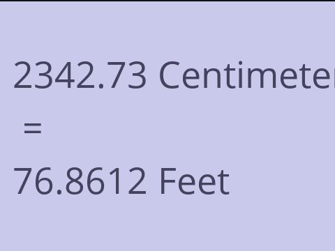 2342.73 CM TO FEET