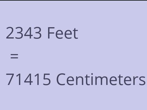 2343 FEET TO CM