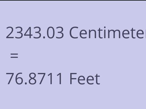 2343.03 CM TO FEET