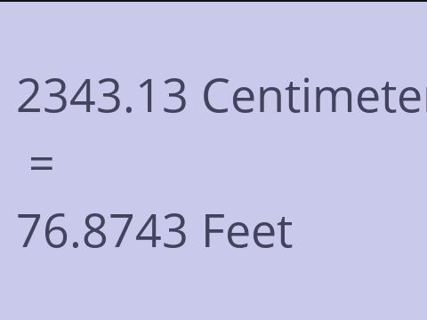 2343.13 CM TO FEET