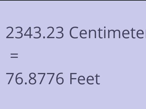 2343.23 CM TO FEET