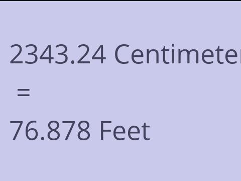 2343.24 CM TO FEET