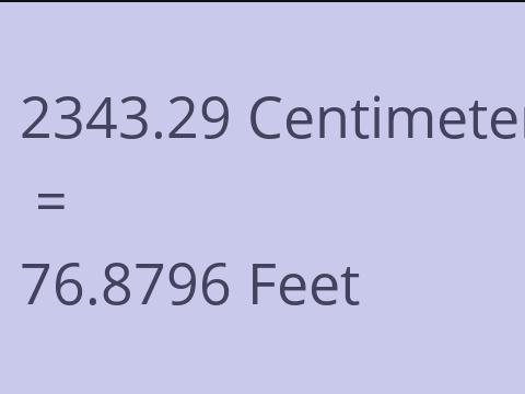 2343.29 CM TO FEET