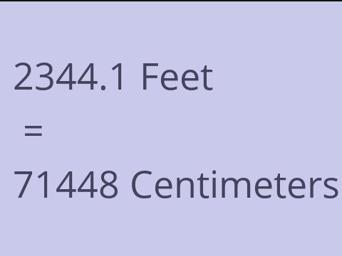 2344.1 FEET TO CM