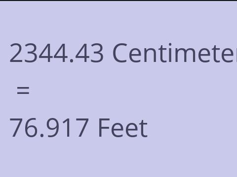 2344.43 CM TO FEET