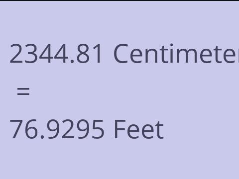 2344.81 CM TO FEET