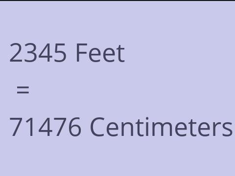 2345 FEET TO CM