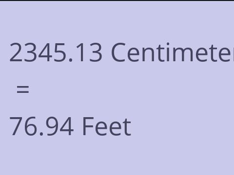 2345.13 CM TO FEET