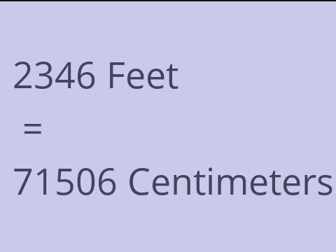 2346 FEET TO CM