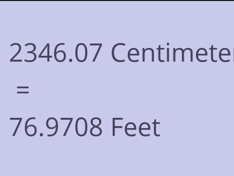 2346.07 CM TO FEET