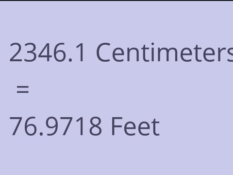 2346.1 CM TO FEET