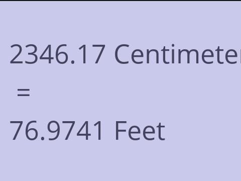 2346.17 CM TO FEET