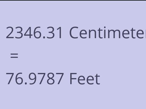 2346.31 CM TO FEET