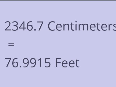 2346.7 CM TO FEET