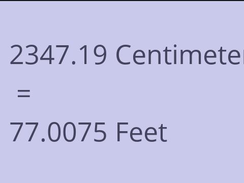 2347.19 CM TO FEET