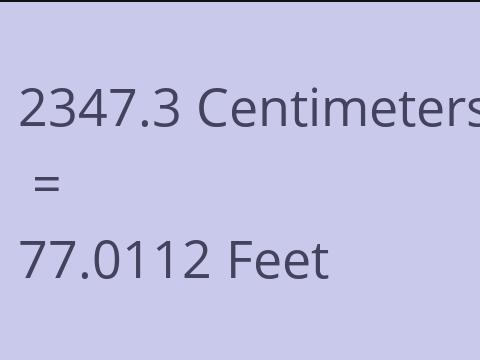 2347.3 CM TO FEET