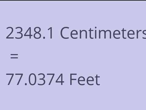 2348.1 CM TO FEET