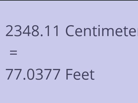 2348.11 CM TO FEET